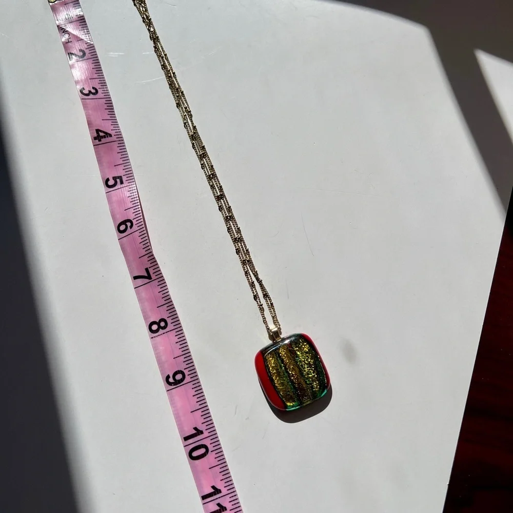 Glass multi-color necklace - Picture 6 of 6